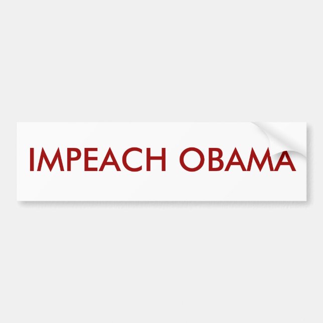 Impeach Obama Autoaufkleber (Vorne)