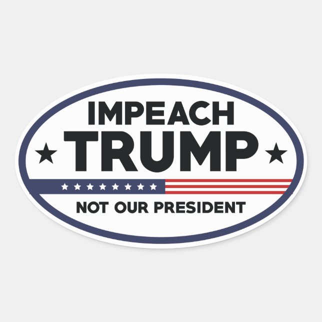 Impeach Trump Ovaler Aufkleber (Vorderseite)