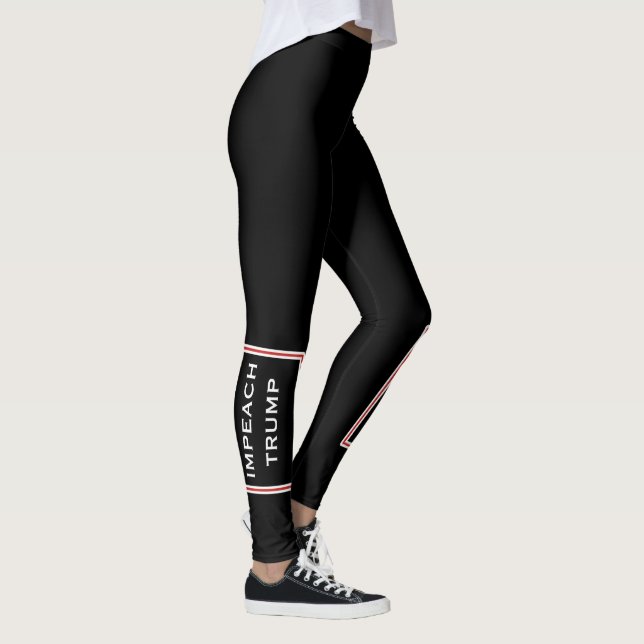 Impeach Trump Red White Leggings (Rechts)