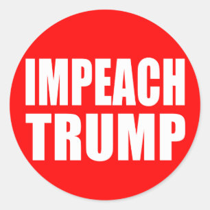 "IMPEACH TRUMP" RUNDER AUFKLEBER