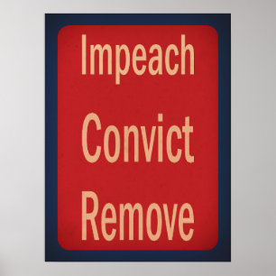 Impeachment Verurteilung Entfernung im Stil der 19 Poster