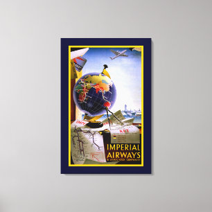 Imperial Airways Globe Leinwanddruck