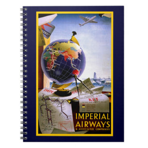 Imperial Airways Globe Notizblock