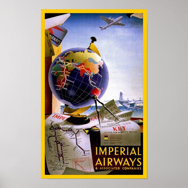 Imperial Airways Globe Poster (Vorne)