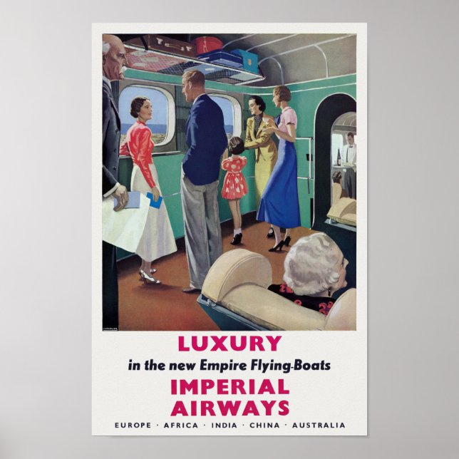 Imperial Airways Vintage Poster 1936 (Vorne)
