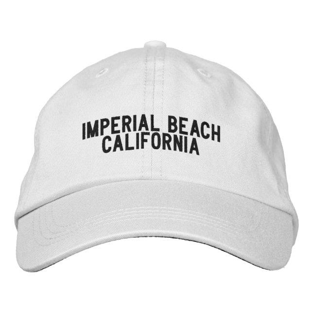 Imperial Beach California Hat Bestickte Baseballkappe (Vorderseite)