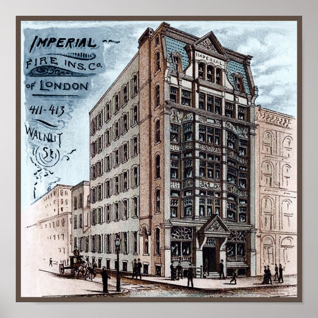 Imperial Fire INS Co London - Philadelphia Poster (Vorne)