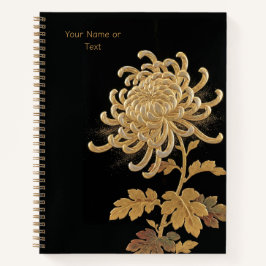Imperial Gold: Das Chrysanthemen-Maki-e-Muster Notizbuch