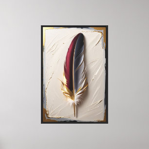 Imperial Grace Feather   Luxus-Minimalist Leinwanddruck