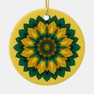 Imperial Solar Flower Mandala Luxury Keychain Keramik Ornament