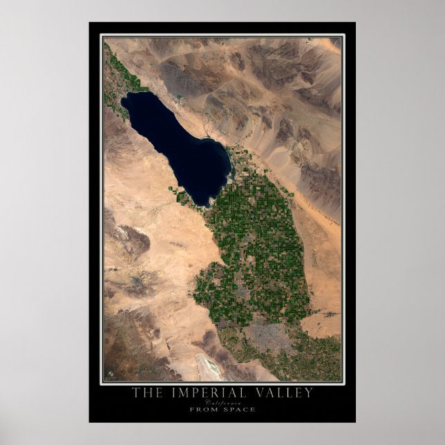 Imperial Valley California From Space Satellite Poster (Vorne)