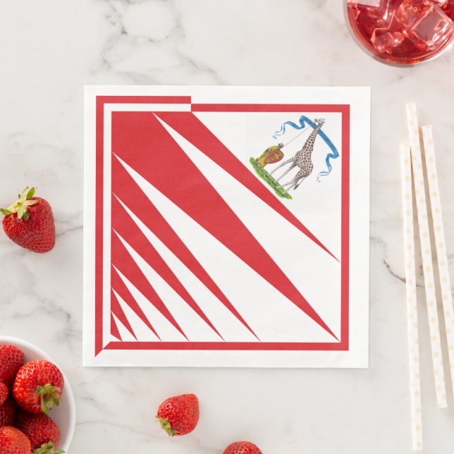 Imperiale Contrada della Giraffa - Giraffe Palio Serviette (Beispiel)
