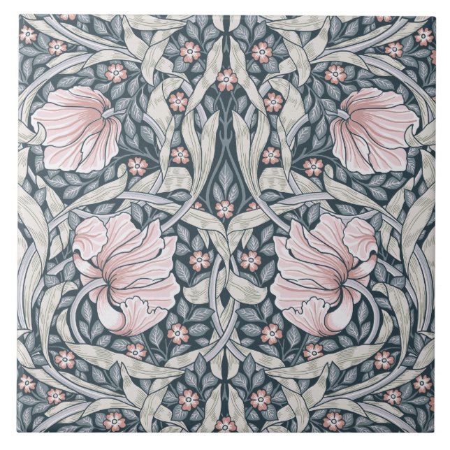 Impernel William Morris, Peach Fuzz, Art nouveau Fliese (Vorderseite)