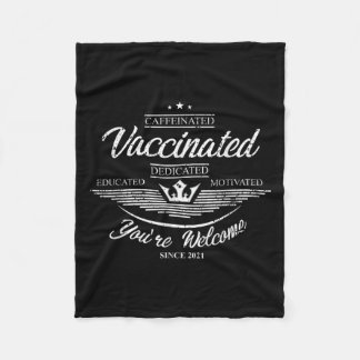 Impfstoff Funny Spaß Grafisches Zitat Vaccina Fleecedecke