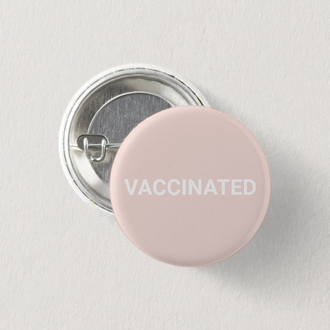 Impfstoff, rot-rosa Button (Vorne & Hinten)