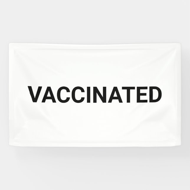 Impfstoff, Schwarz-weiß anpassbar Banner (Horizontal)
