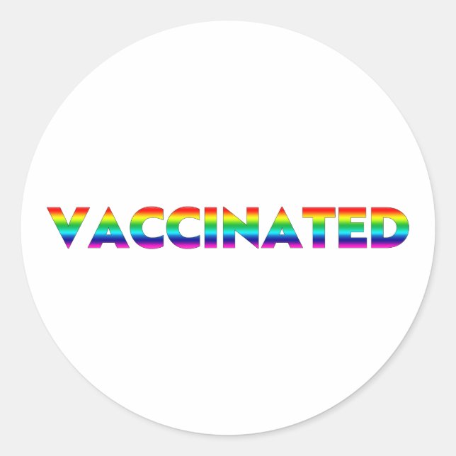 Impfstoff Stolz lgbtq Gay Regenbogenfarben Runder Aufkleber (Vorderseite)