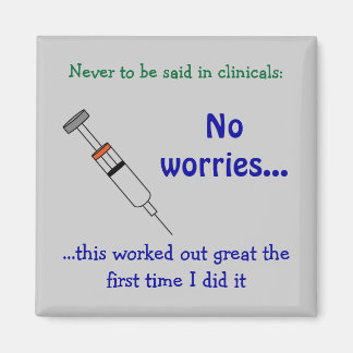 Impfstoff verabreichender Krankenpfleger Magnet