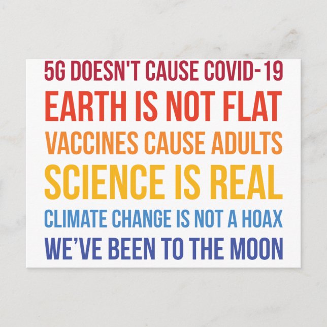 Impfstoffe Wissenschaftlicher Klimawandel ist real Postkarte (Vorderseite)
