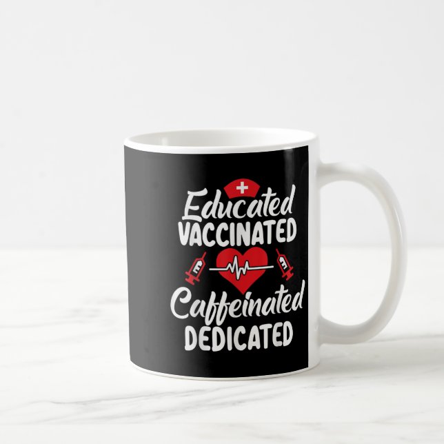 Impfte Funny Spaß Grafische Quote geimpft Nu Kaffeetasse (Rechts)