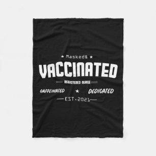 Impfte Funny Spaß Grafisches Zitat Nu registriert Fleecedecke