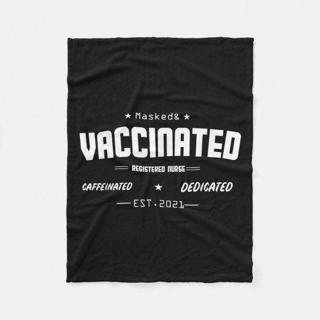 Impfte Funny Spaß Grafisches Zitat Nu registriert Fleecedecke (Vorderseite)