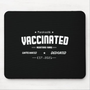 Impfte Funny Spaß Grafisches Zitat Nu registriert Mousepad