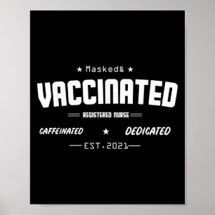Impfte Funny Spaß Grafisches Zitat Nu registriert Poster