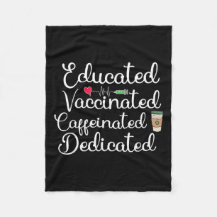 Impfte Funny Spaß Graphic Joke Quote Nurse Co Fleecedecke