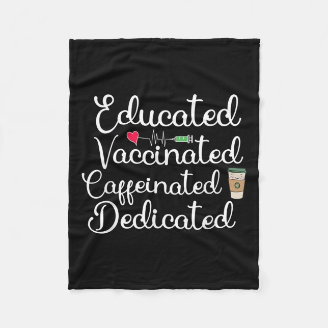 Impfte Funny Spaß Graphic Joke Quote Nurse Co Fleecedecke (Vorderseite)