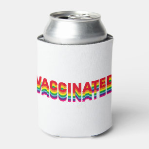 Impfte Regenbogen-Retrofarben Stolz schwul Dosenkühler