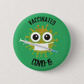 Impftes COVID-19 6 cm Abzeichen Button