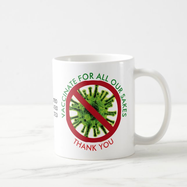 IMPFUNG FÜR ALLE UNSERE SAKES-Impfung Kaffeetasse (Rechts)