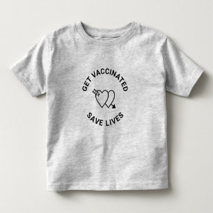 Impfung rette niedliche Herzen Kleinkind T-shirt
