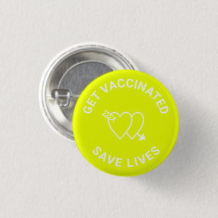Impfungen rett lebt chartreuse grüne Herzen Button