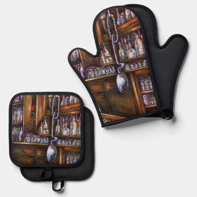 implizit verstanden ofenhandschuh & Topflappen-Set (Vorderseite/Rückseite)