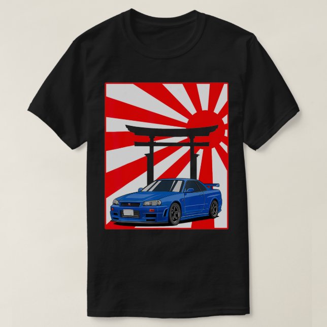 Import Tuner Street Racing Drift JDM Aufstieg Japa T-Shirt (Design vorne)