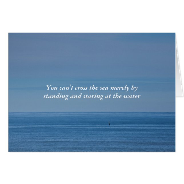 Impossible de traverser la mer en regardant l'eau (Devant horizontal)