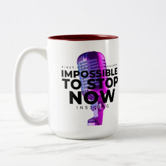 Impossible to stop zweifarbige tasse