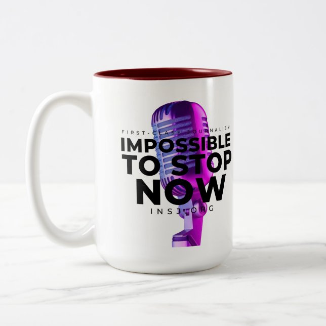 Impossible to stop zweifarbige tasse (Links)