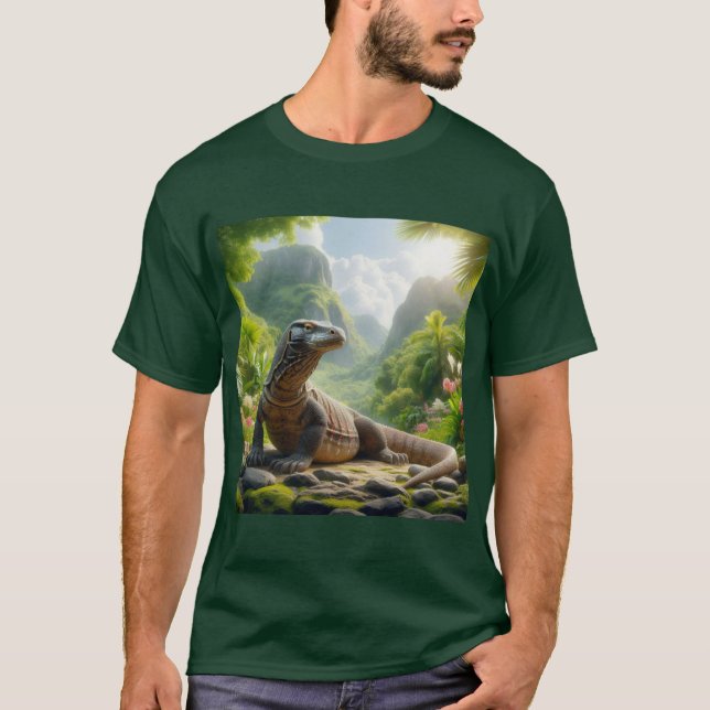Impresión artística del Dragón de Komodo T-Shirt (Vorderseite)