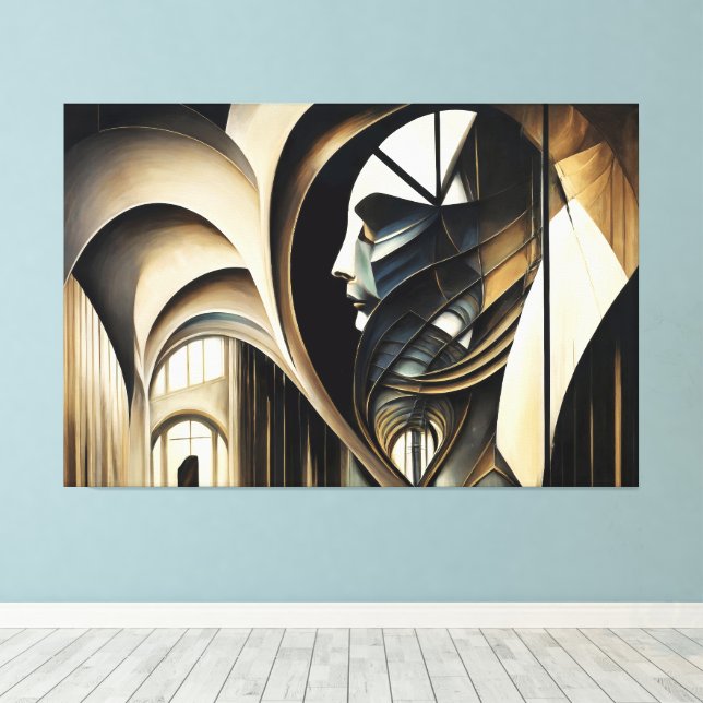 Impressão em Tela Abstract Realism Leinwanddruck (Insitu (Holzboden))