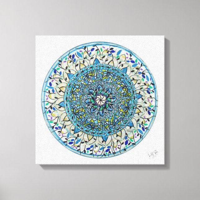 Impressão Em Tela Mandala Essência Floral Leinwanddruck (Vorderseite)