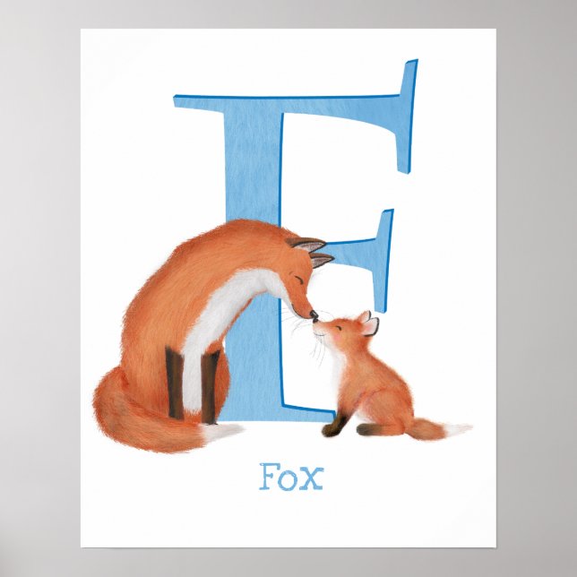 Impression ABC animal F comme renard (Devant)
