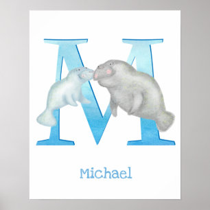 Impression ABC animal M est pour lamantin