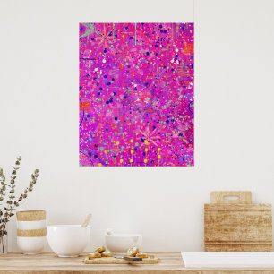 Impression abstraite Jubilé Magenta