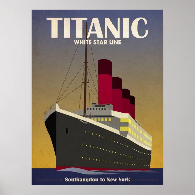 Impression Art déco Titanic Ocean Liner (Devant)