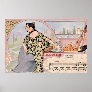 Impression Art Nouveau Carmen Habanera – Opéra Vin