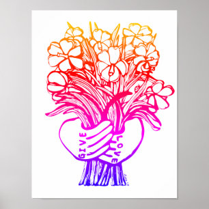 Impression artistique "Give Love" par Aleta