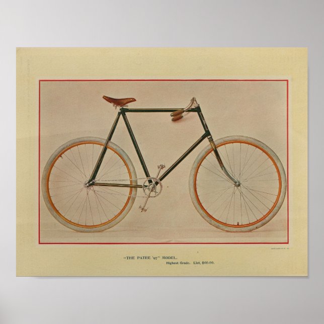 Impression Bicyclette 1896 Bicyclette couleur et a (Devant)